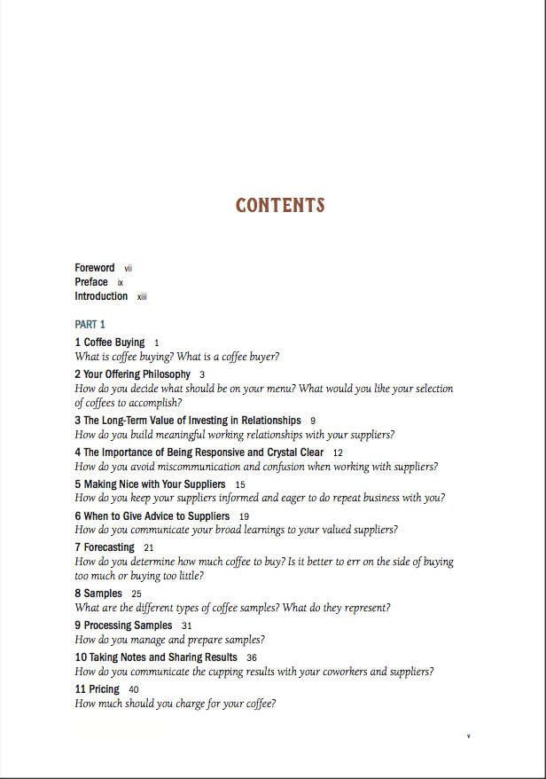 'Dear Coffee Buyer' - Green Coffee Buying Guide, by Ryan Brown